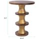 Robin Baron 24.5 X 18.25 inch Natural and Gold Drink Table